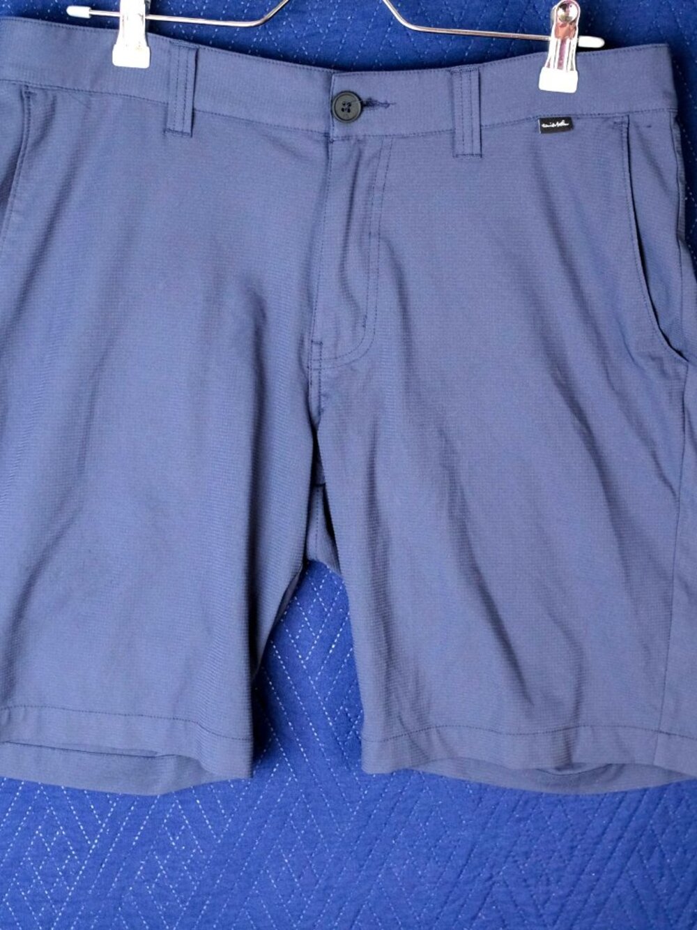 Travis Mathew Golf Shorts Mens 33 Navy Blue Flat Front Stretch Performance